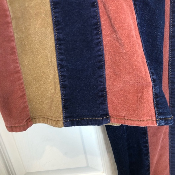 Versona BOHO Flare Striped Color Block Jeans Size 16 L - Picture 5 of 11